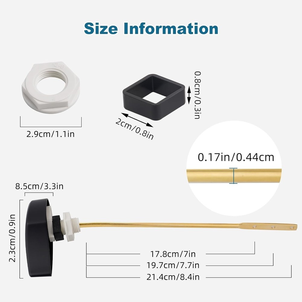 High-Efficiency Toilet Handle Replacement - Matte Black Solid Brass for TOTO