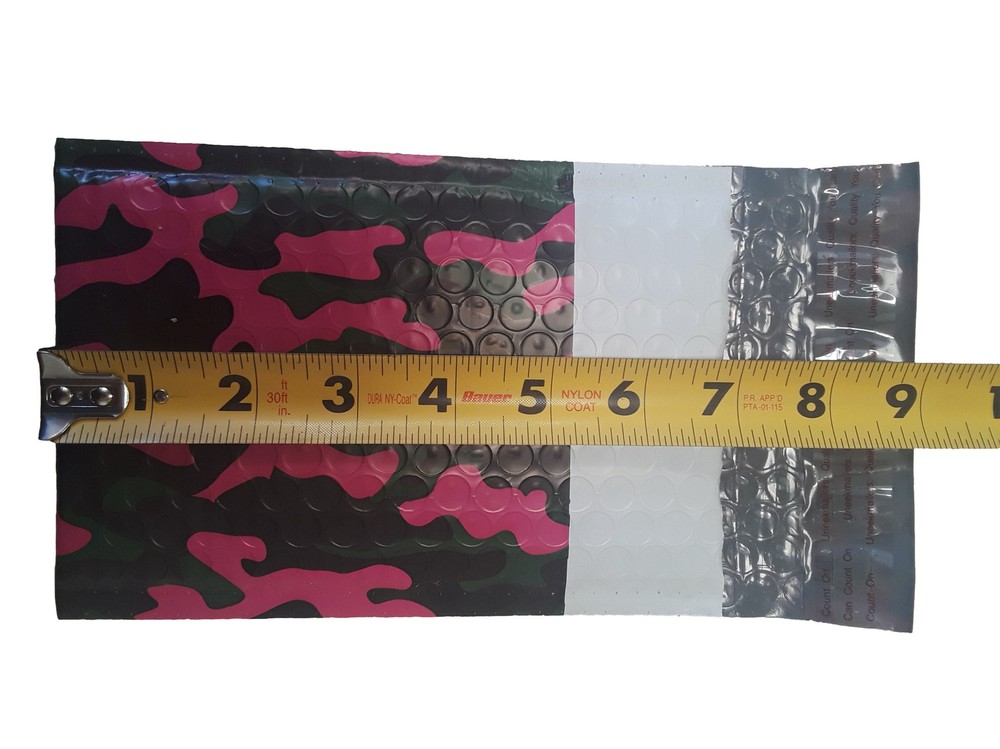 50 4x8 Pink Camo Poly Bubble Mailer Envelope Shipping Wrap Plastic Mailing