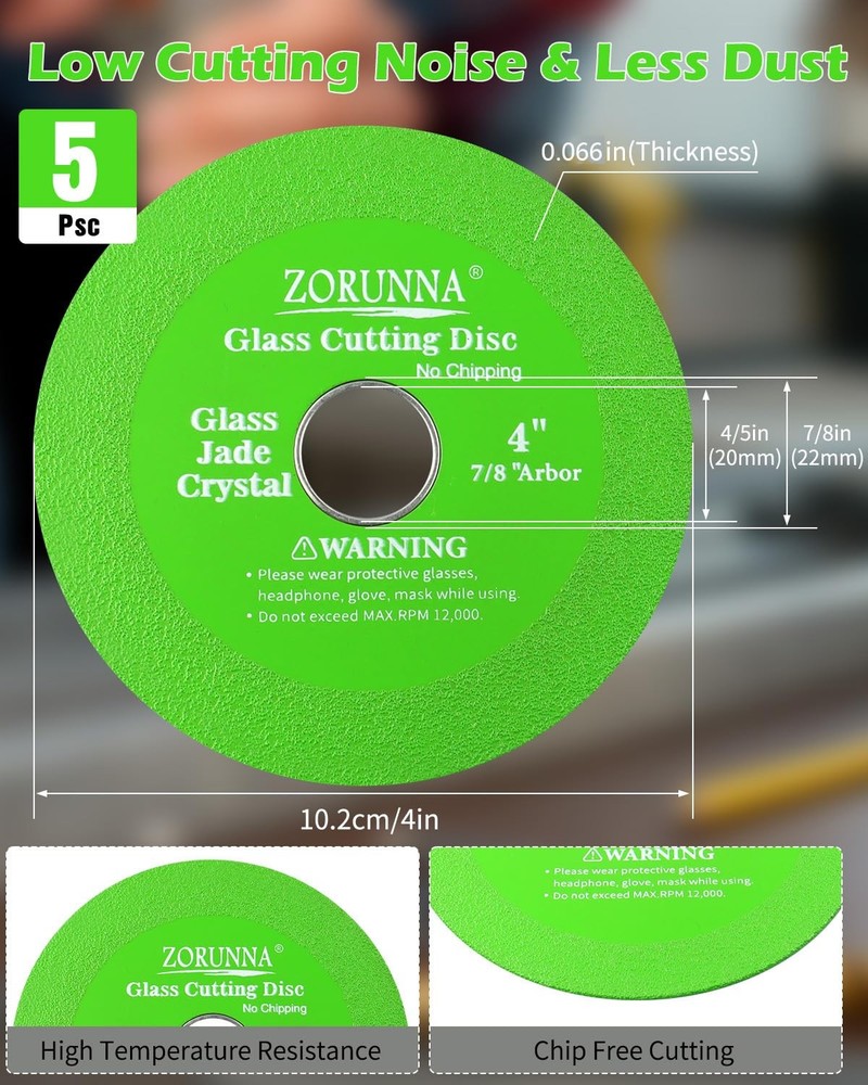 4" Diamond Glass Tile Cutting Discs – 3 Ultra-Thin Cutting Tools