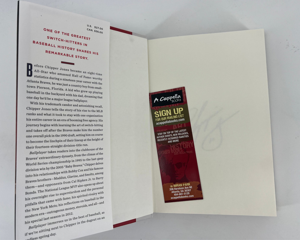 Ballplayer By Chipper Jones Signed Edition