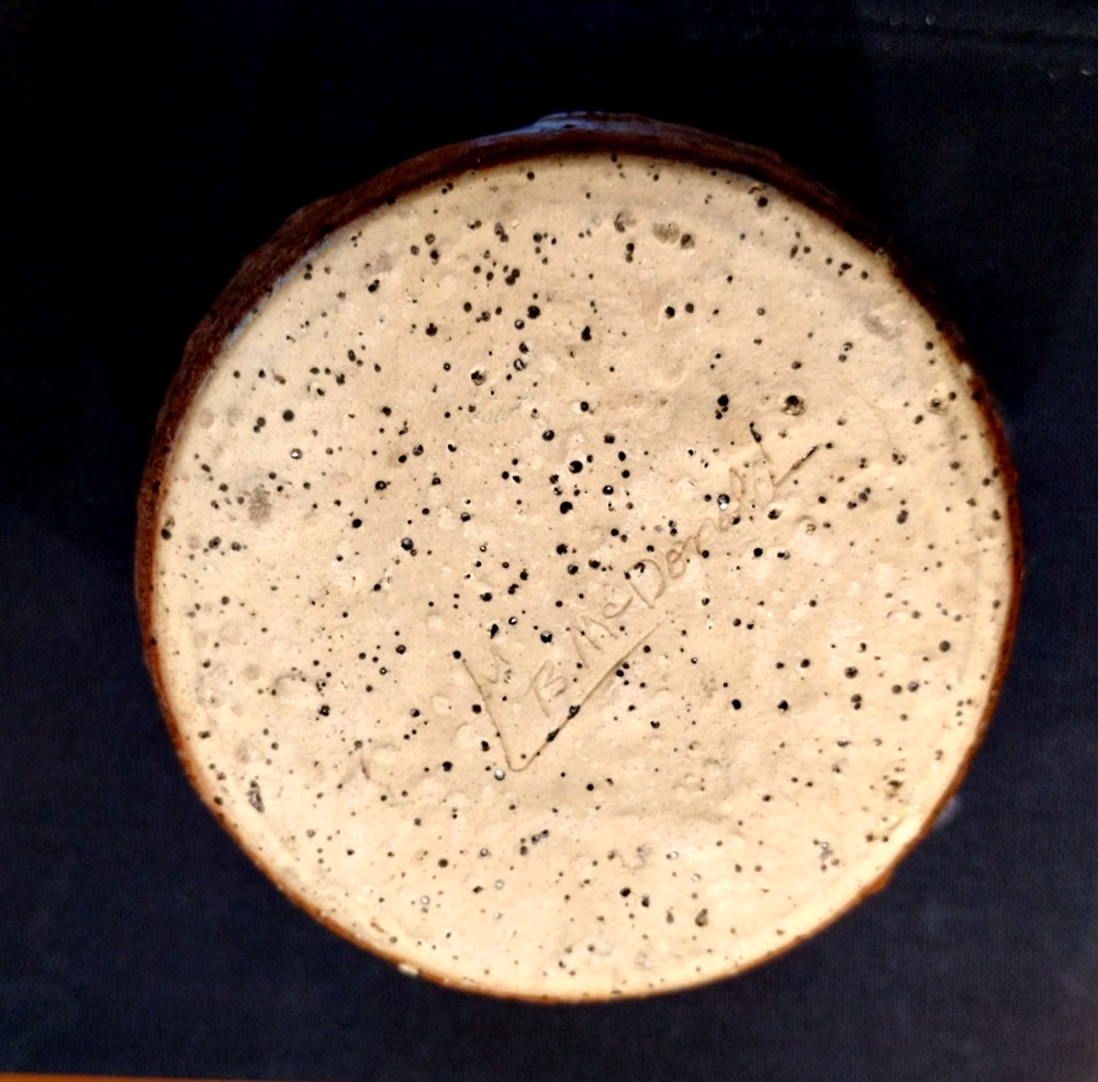 Handmade Ceramic Tea Light Holder Brown