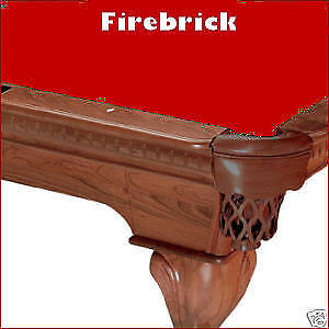 8' Pro Oversized Firebrick ProLine Classic TEFLON Billiard Pool Table Cloth Felt
