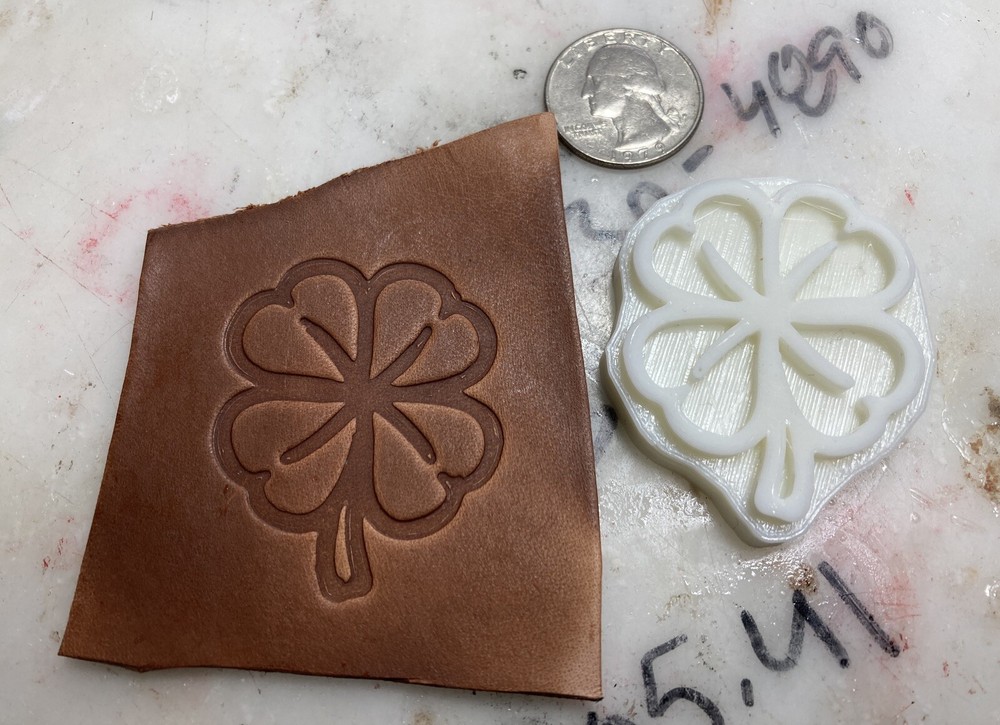 Embossing stamp 4 leaf clover stamp multi use 3d printed embossing