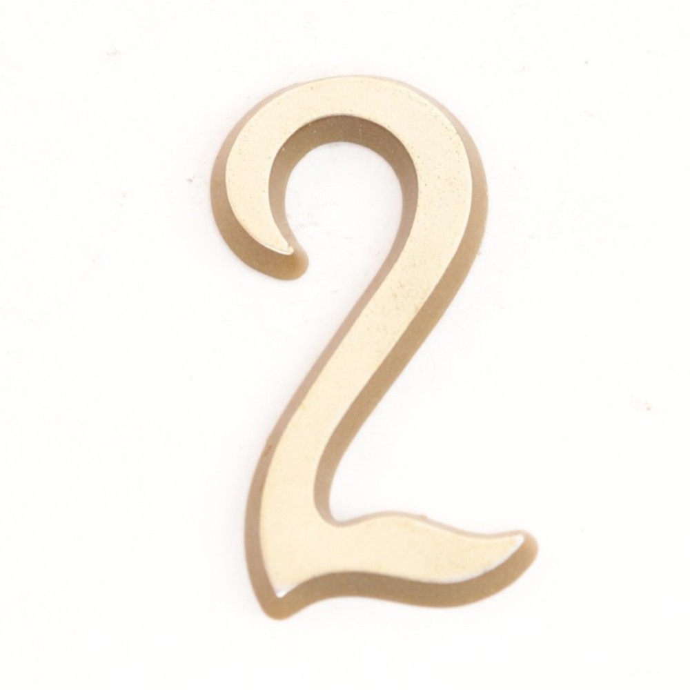 Clock Dial Number 2 - 1 inches Tall - Plastic - FB748