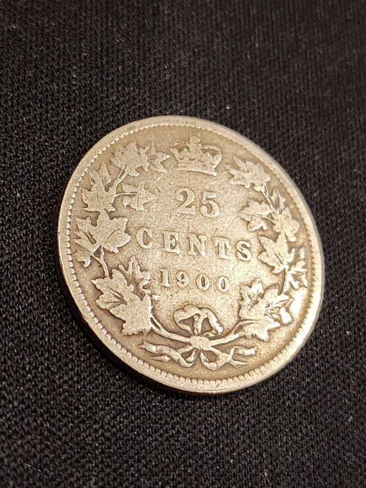 1900 Canada 25 Cents Silver Coin
