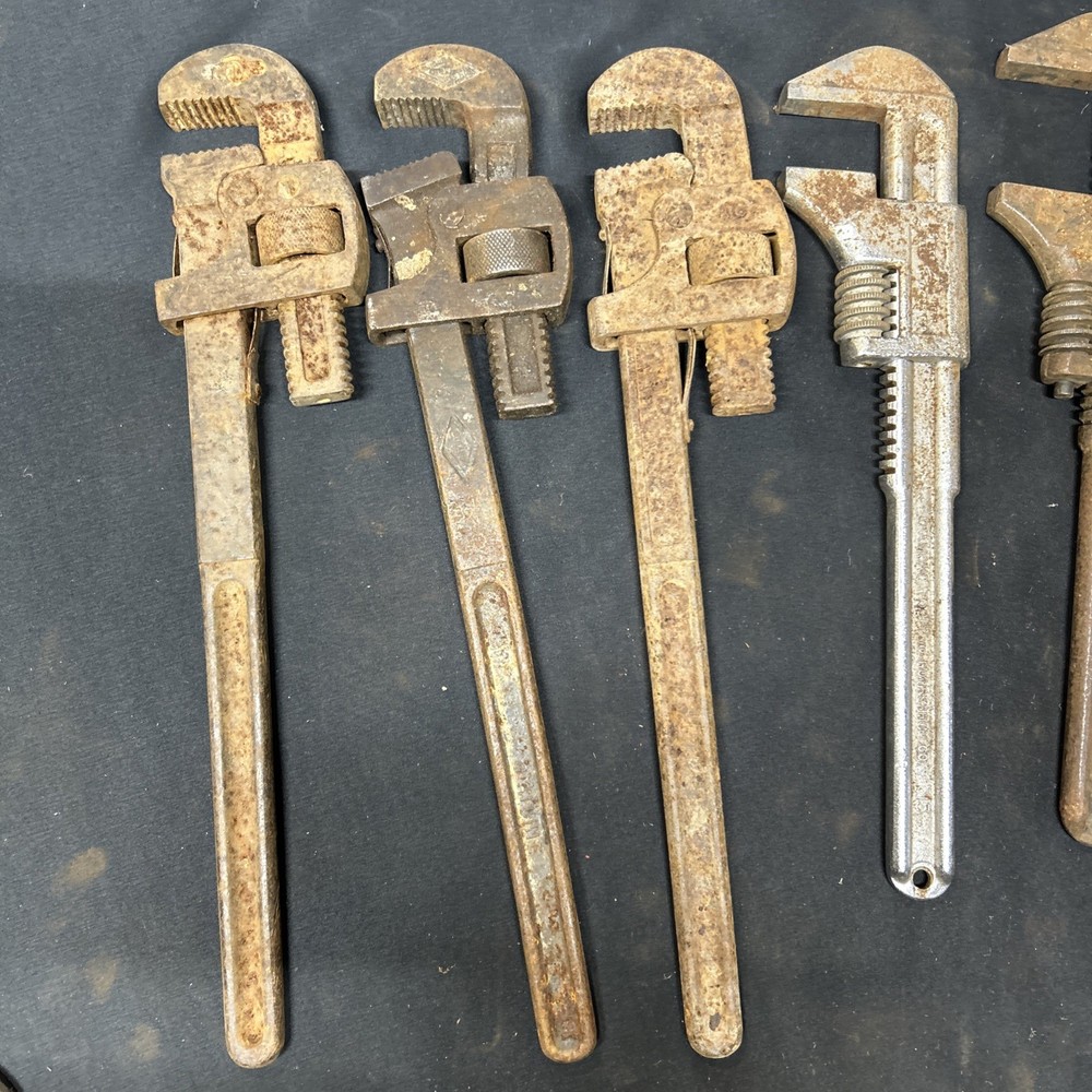 Lot Of 11 Pipe Wrenches