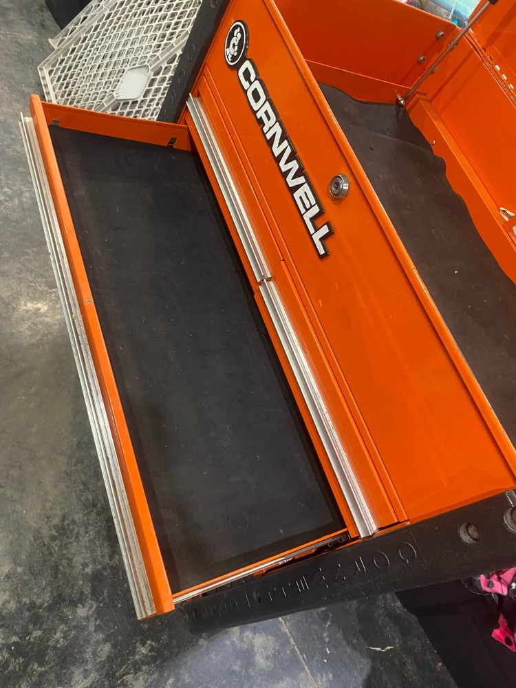 Orange Large Cornwell tool box amazing condition