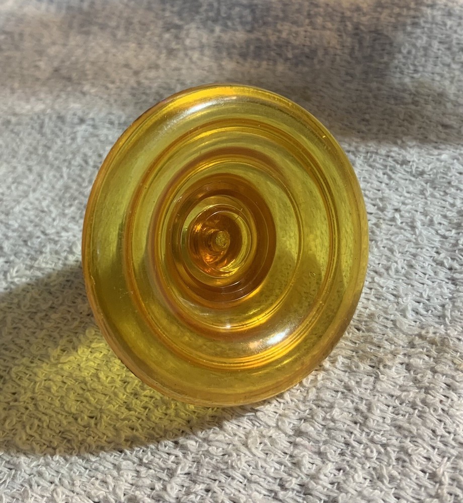 antique drawer pull cabinet knob art deco bakelite Amber 2 3/8” diameter