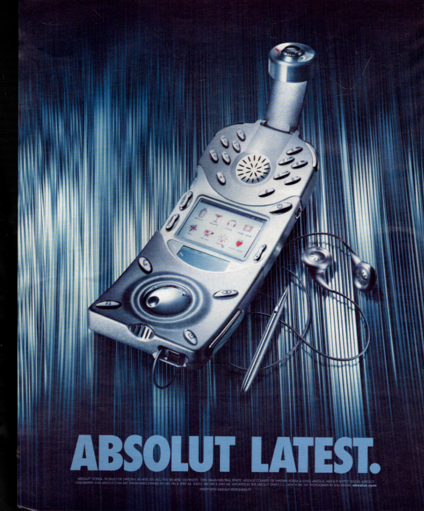 2002 Print Ad for Absolut Vodka "Absolut Latest."
