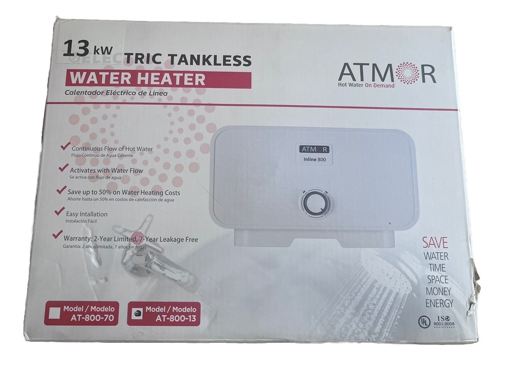 Atmor 13000Watts/240V Electric Tankless Water Heater Includes Pressure Relief...