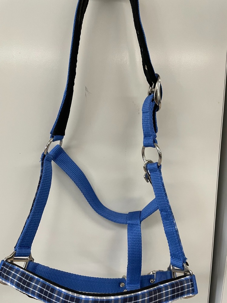 Horse Halter Horze Navy Plaid Full size