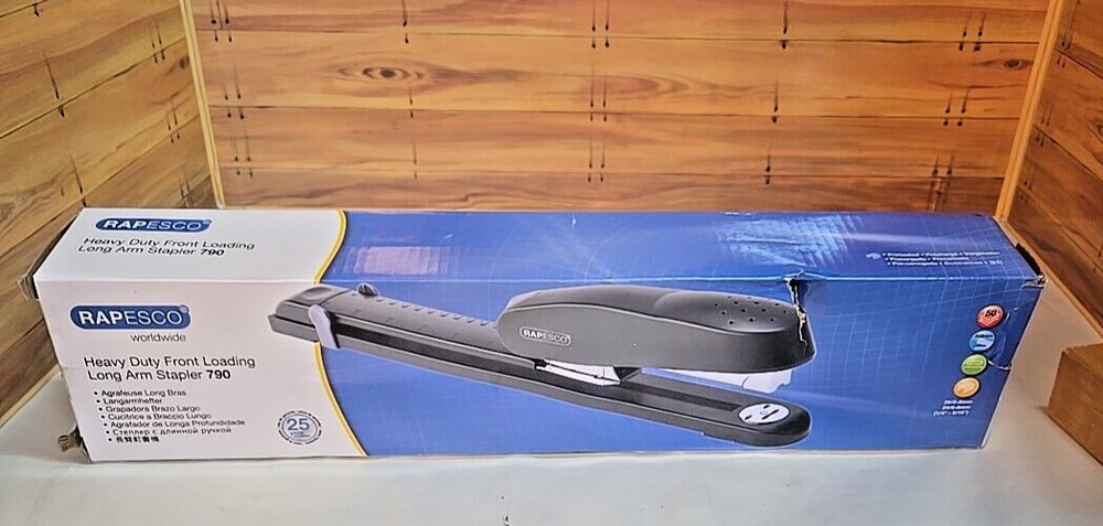 Rapesco Worldwide Front Loading Long Arm Stapler 790; NOB