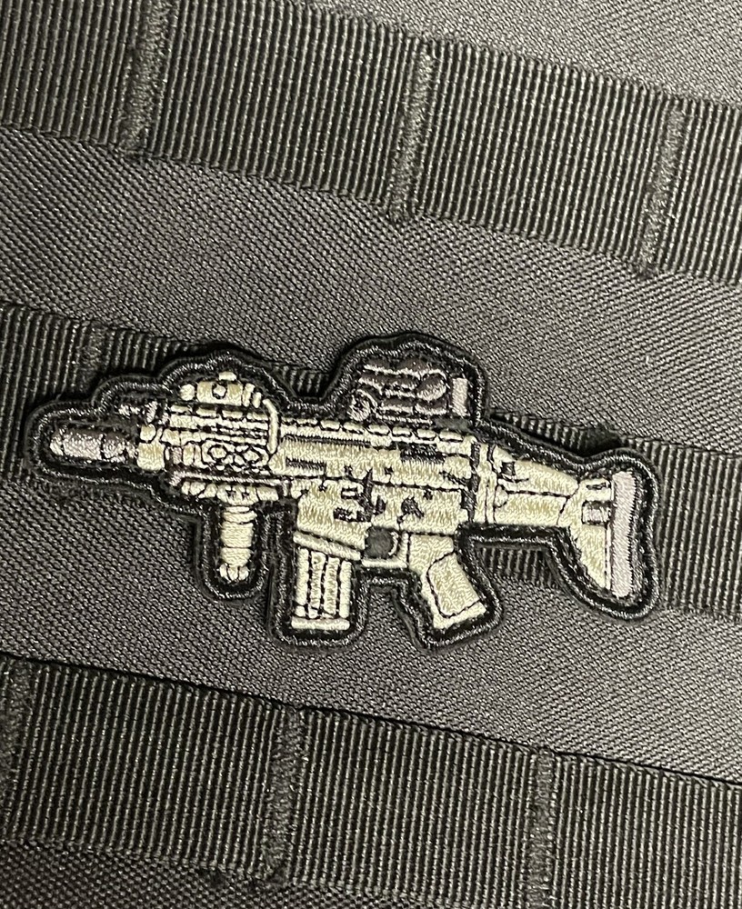 Operator Rifle Patch Gun Carbine AR Army Weapon COD Tactical Morale Patch Hook