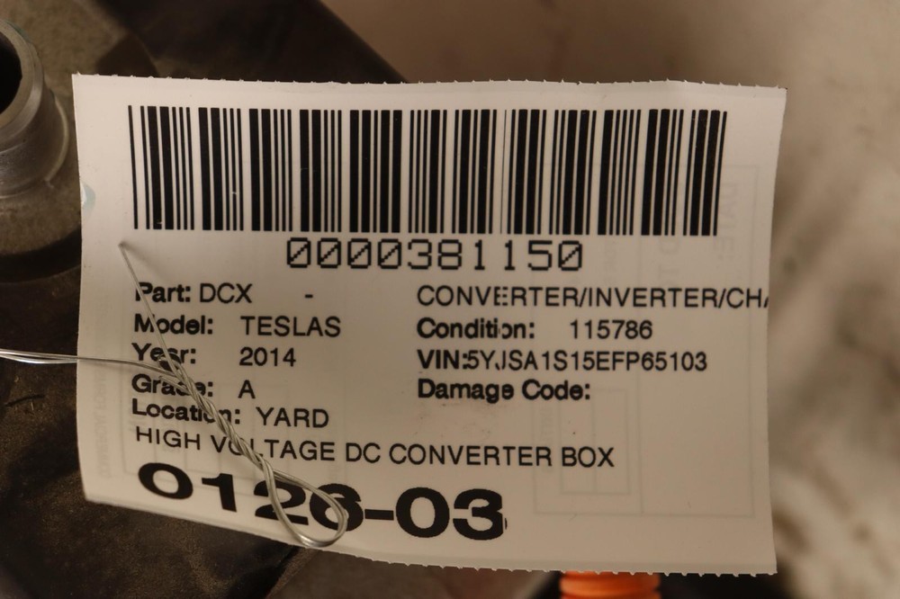 2012-2015 TESLA MODEL S HIGH VOLTAGE DC CONVERTER BOX MODULE OEM