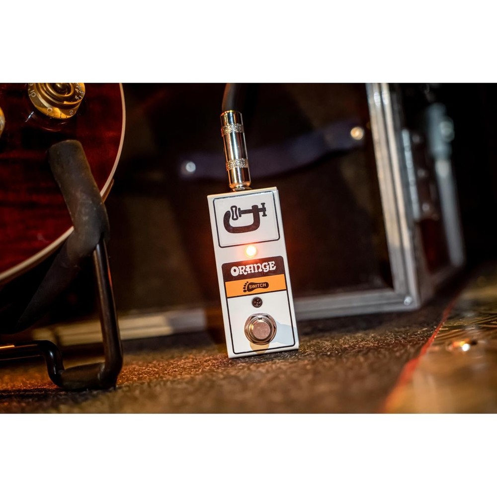 Orange Single Button Mini Footswitch