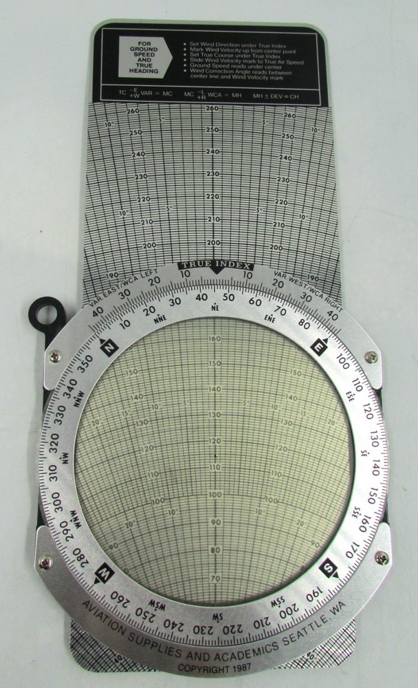 ASA E6-B Flight Computer, ASA CP-R Plotter, Charts