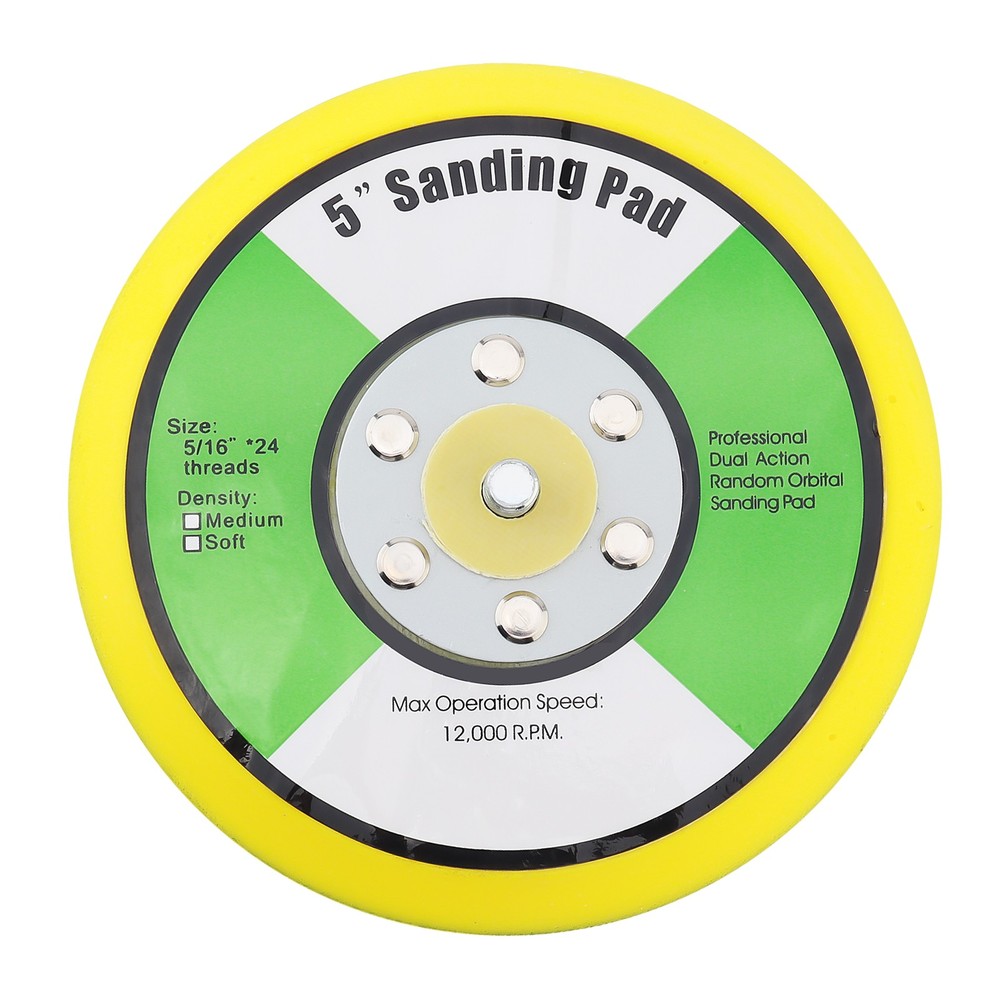 Dual Action Hook Loop Sander Sanding Backing Pad with 5/16th