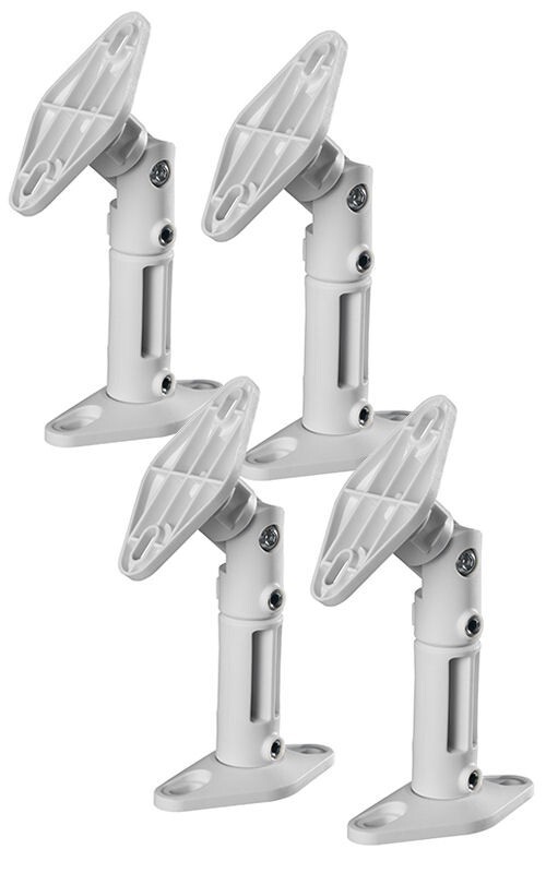 4 Pcs White Universal Wall or Ceiling Satellite Speaker Mount Bracket fits Bose