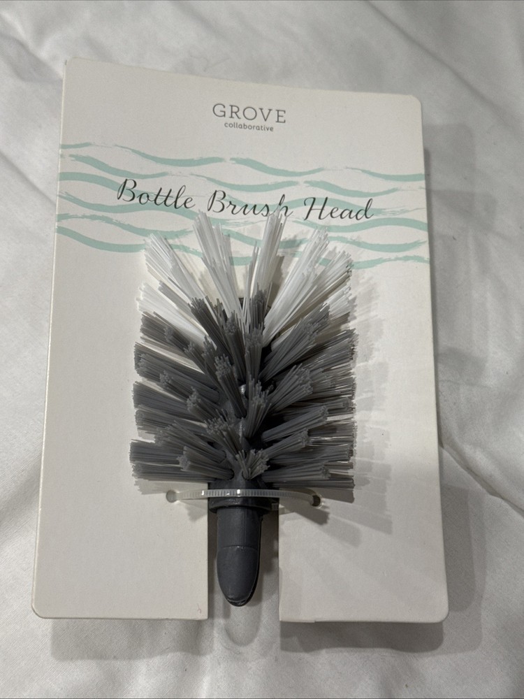 Grove Collaborative Replacement Bottle Brush Head, Gray/White New
