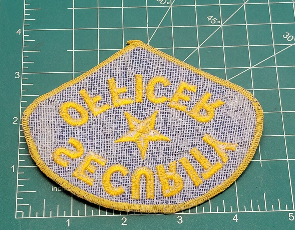 SECURITY OFFICER PATCH SHERIFF STAR BLUE AND YELLOW