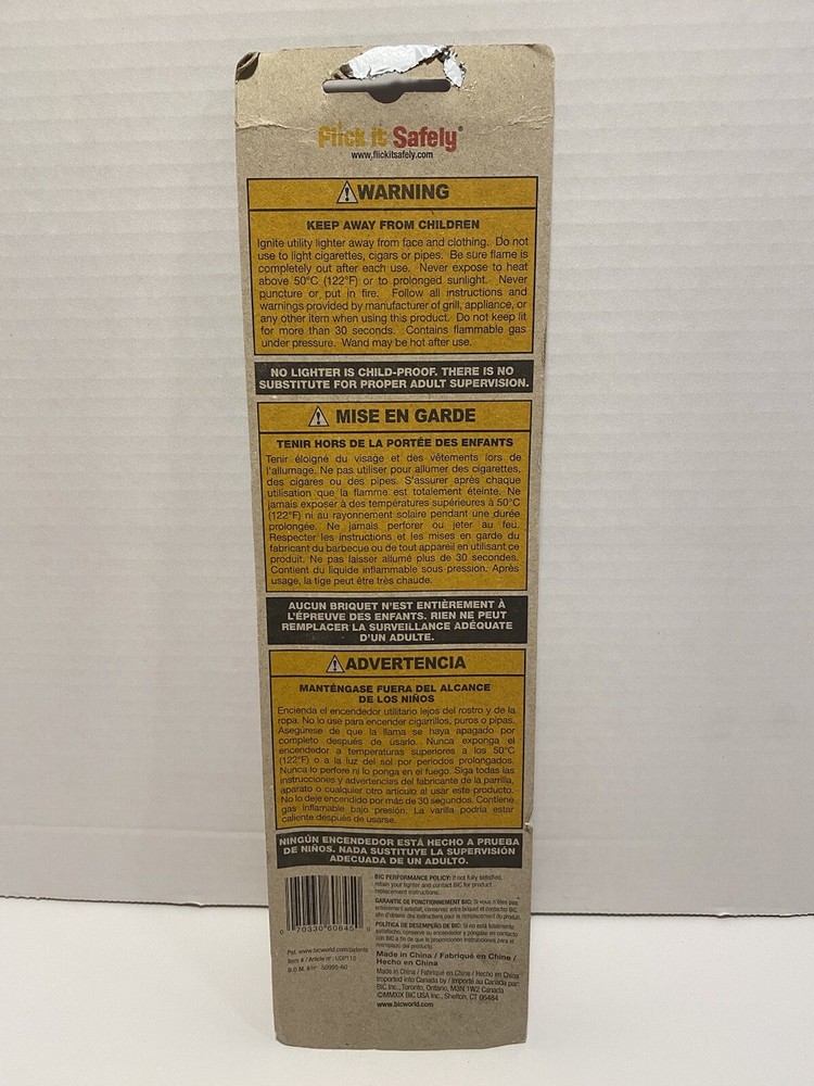 Bic Multi-Purpose Lighter Multi-Purpose Large Lighter 1 Pack BRAND NEW SEALED!