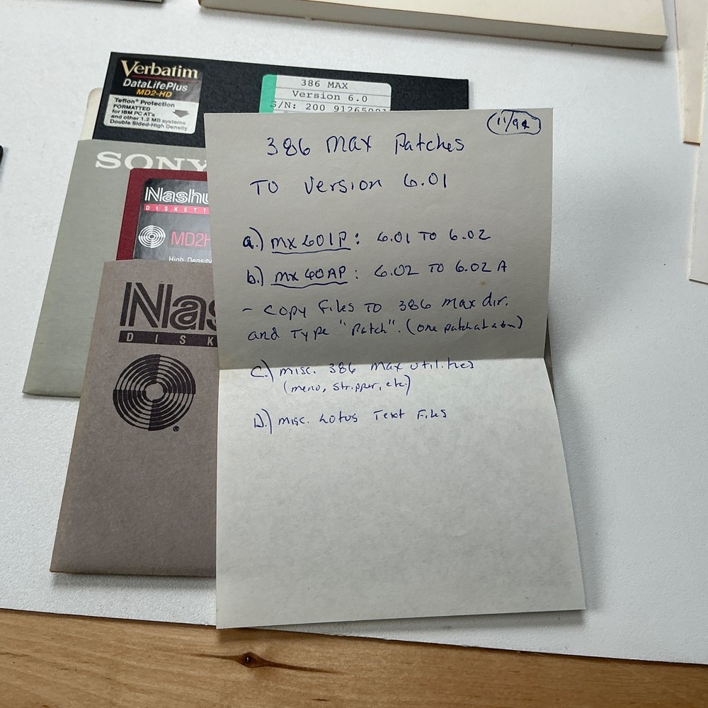 386 Max Version 6 for IBM PC Vintage Memory Management Computer Software 1991