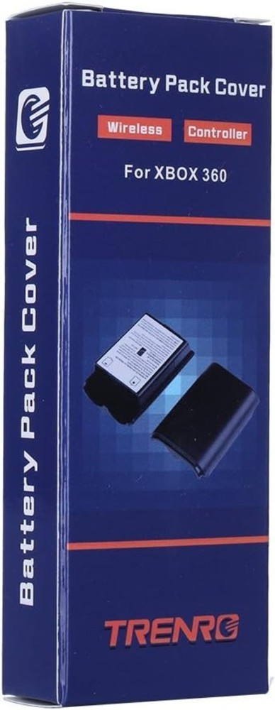 Compact 2X Black Battery Pack Covers for Xbox 360 Wireless Gaming Controllers
