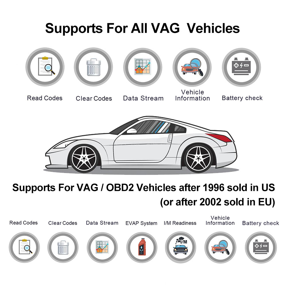 ANCEL VD700 for VW AUDI Car Code Reader All System Diagnostic Tool OBD2 Scanner