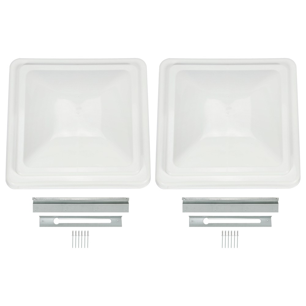 2 Pack RV Replacement Roof Vent Cover 14"X14" White Camper (Trailer) Vent Cover