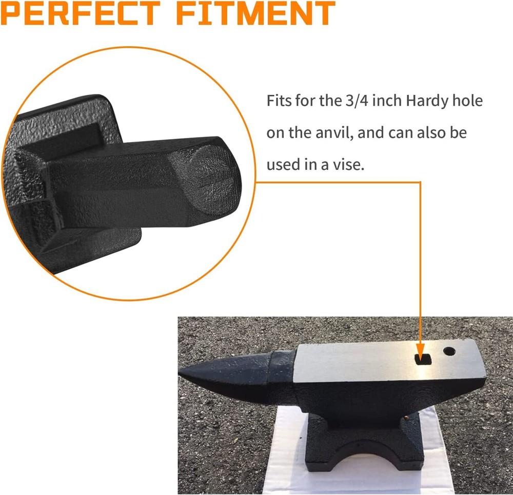 Blacksmith Anvil Hardy Shank Cutter Tool 3/4 inch Blacksmith Forging Tool