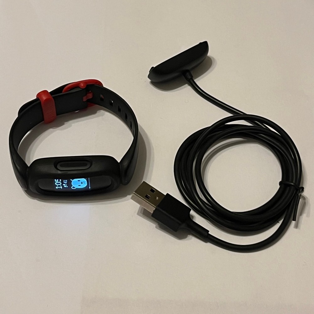 Fitbit Ace 3 Activity Tracker for Kids - Black / Racer Red One Size FB419