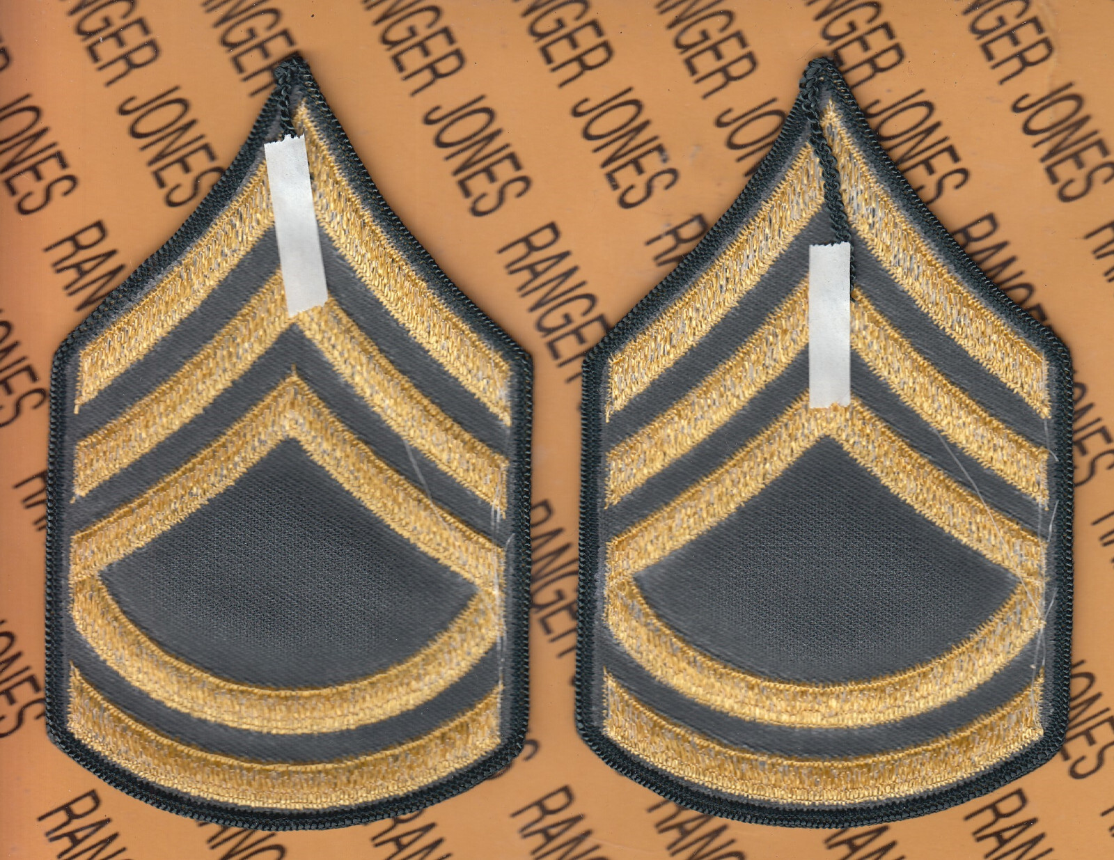 US Army Enlisted E-7 SFC Sergeant First Class A uniform rank patch set m/e NOS