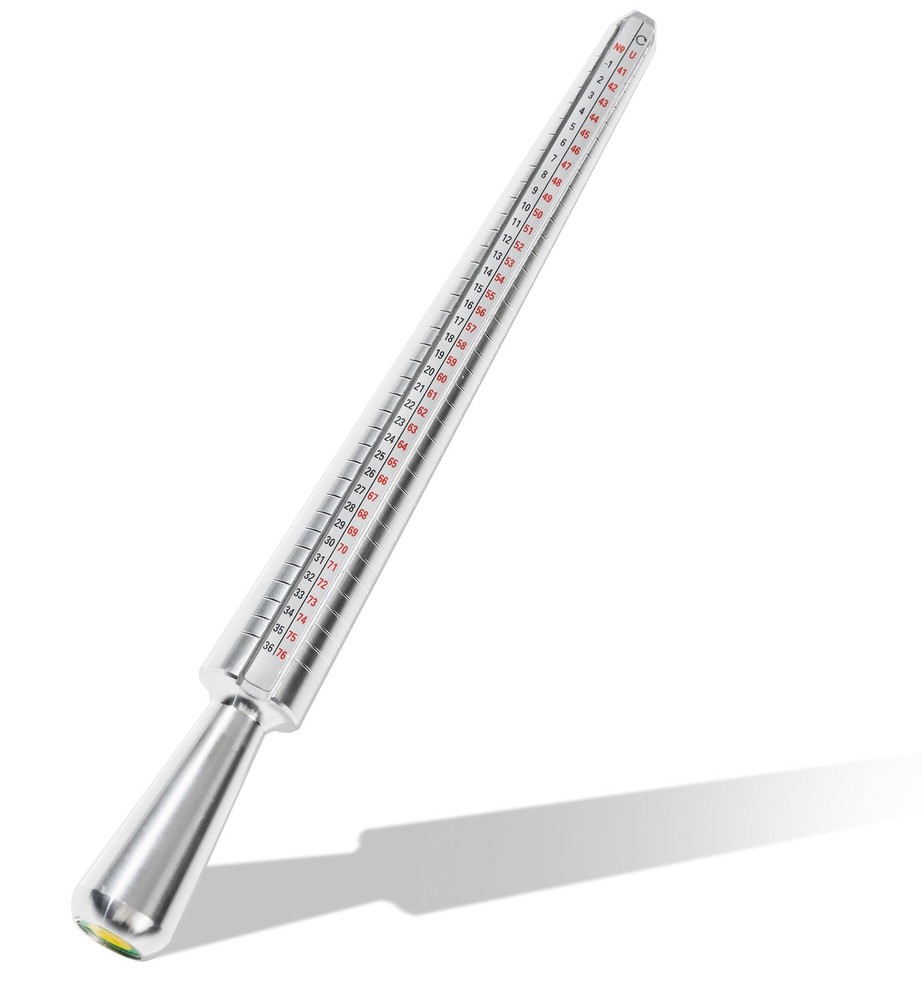 Hudinsun Ring Sizer Mandrel, Hammerable Solid Aluminum Silver