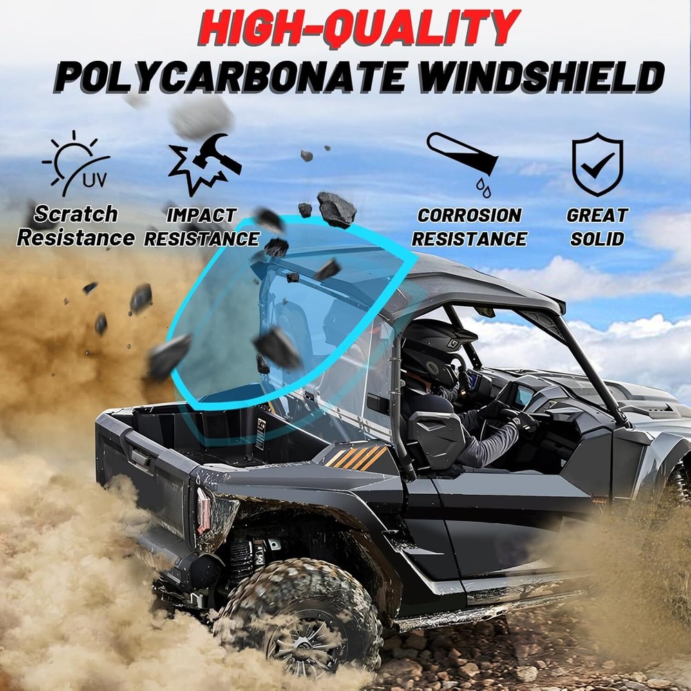 Rear Windshield PC Back Window for Yamaha Wolverine RMAX 2 / X2 2021-2024