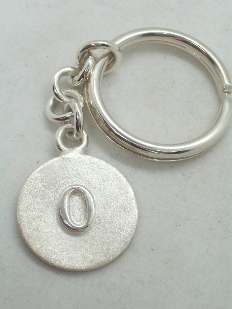 Keychain with letter - O - 925 Silver - initial - alphabet - breeze -