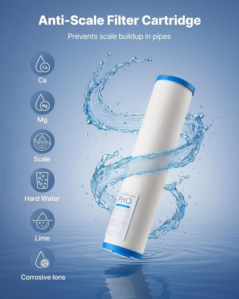 Vevor Whole House Water Filter Replacement Cartridge 4.5x20 Polyphosphate Scale
