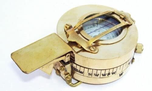 Handmade Military Compass Engineering Compass Prismatic Vintage Nautical Style