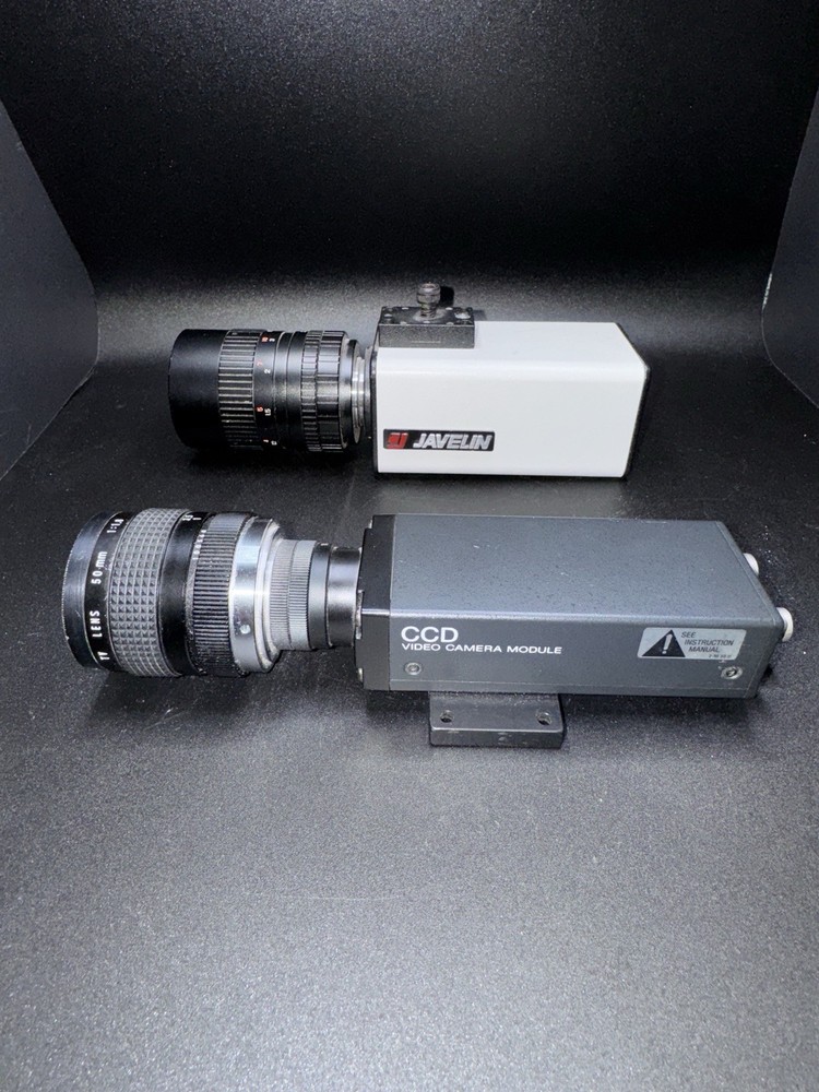 SONY XC-77 CCD VIDEO CAMERA MODULE & JAVELIN CCTV CAMERA LOT UNTESTED