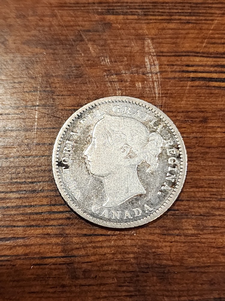 1874H Canada 10 Cents Silver Coin