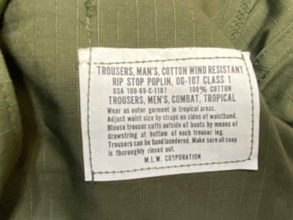 Vietnam 3rd pattern Jungle Trousers ripstop new Small Long