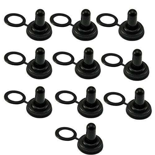 10x 11mm 7/16" Rubber Toggle Switch Boot Weatherproof Cover