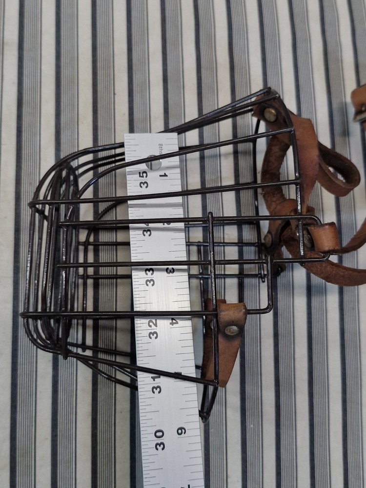 Vintage Dog Muzzle / Training Mask Cage