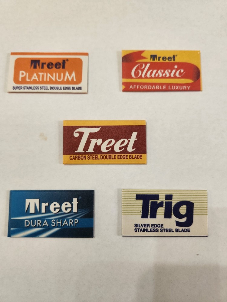 5 Double Edge Razor Blades, Treet Sample Pack