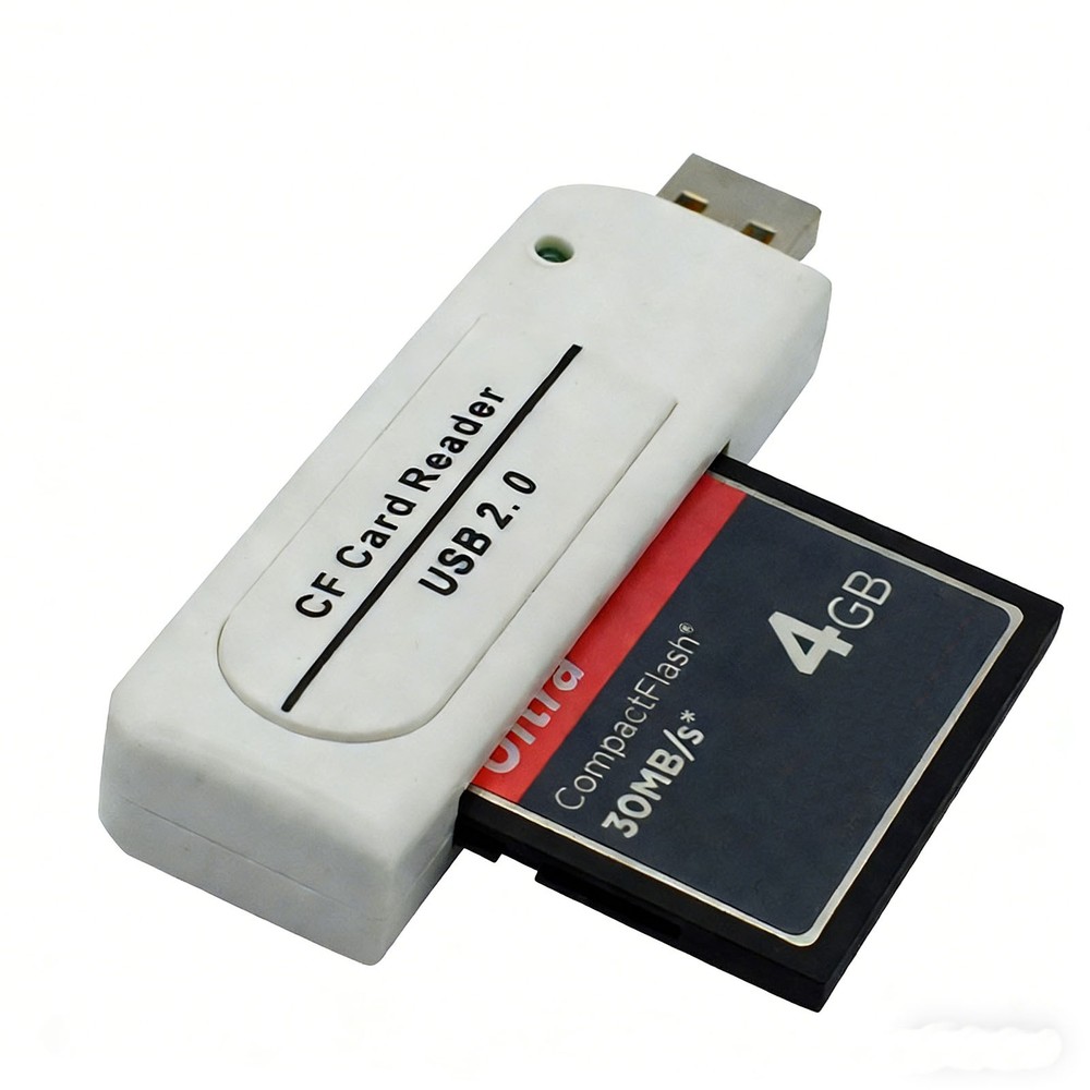 New Speed USB 2.0 Compact Flash CF Memory Card Reader White US