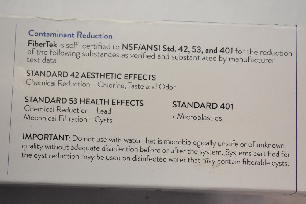 FiberTek Drinking Water Filter 0.5 Micron 6906 White For Aqua Optima Evolve