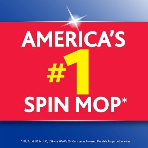 Microfiber Spin Mop and Bucket Floor Cleaning System with 3 Extra Refills