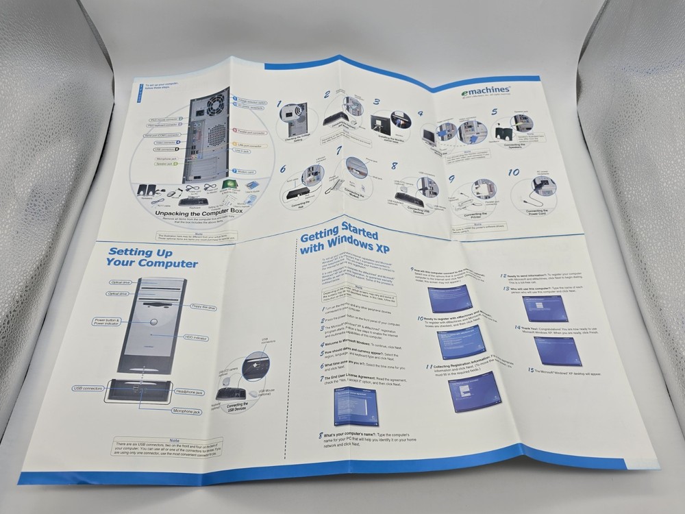 eMachine Model D2685 Restore CD Set Brand New + Various Documentation