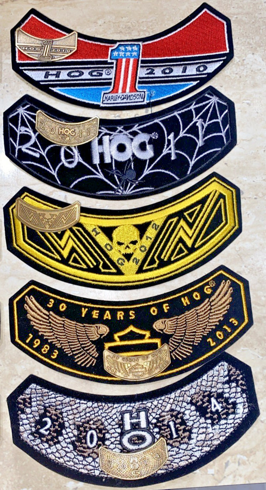 HOG Pin And Patch Harley Davidson Owners Group Lot 2000 Thru 2014 + Extras