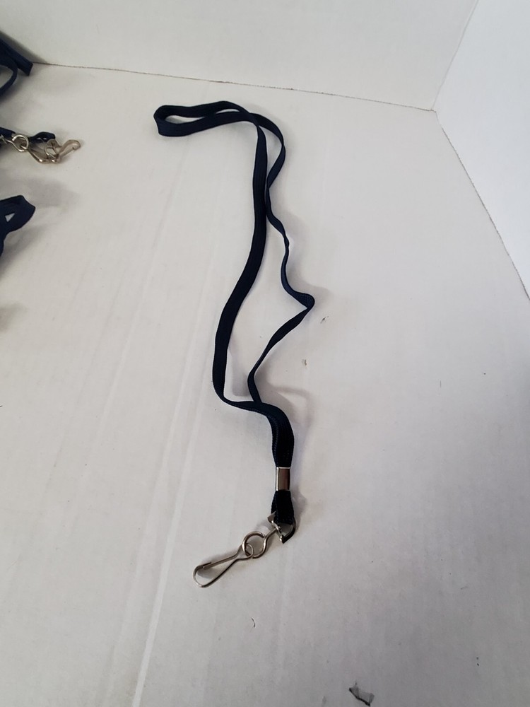 33 Blue Flat Braid Lanyards