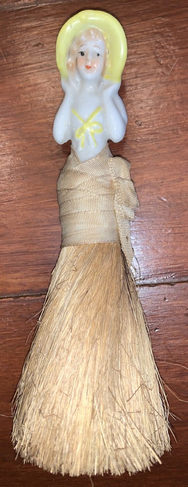 Vintage Half Porcelain Lady/brush